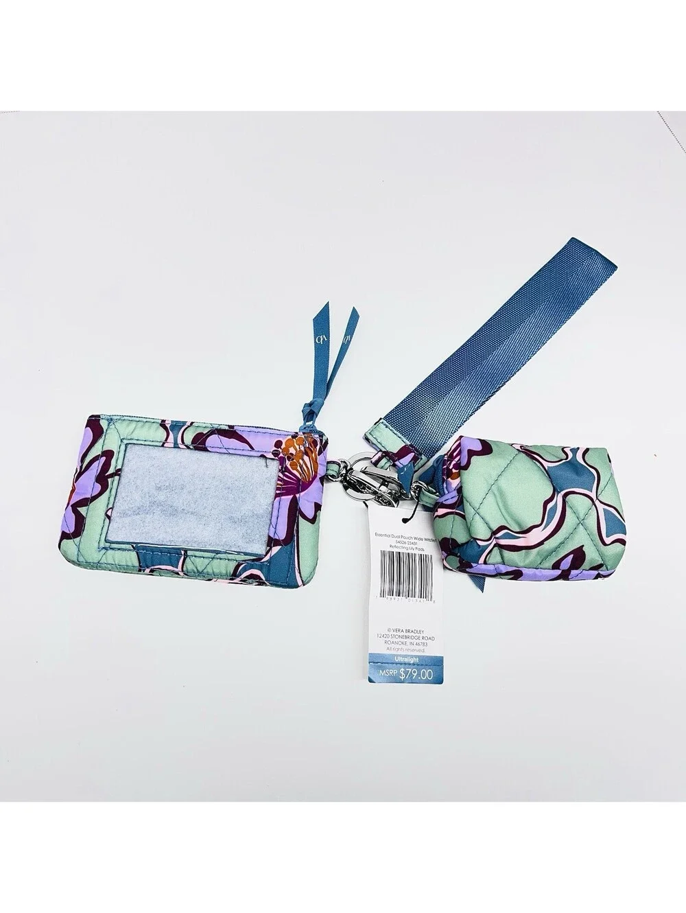 Vera Bradley Outlet Essential Dual Pouch Wide Wristlet actual Lilly Pads